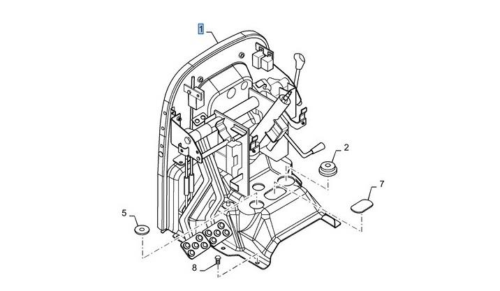 Cabine - cadre de montage - CNH Boomer - MT40233353