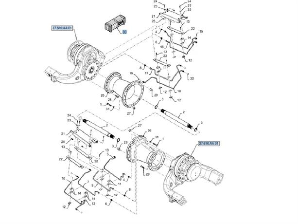 Kit d'élargissement 136" - New Holland T8 / Case Magnum - 51493289