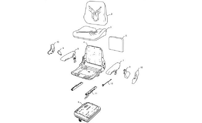 Driver seat - CNH Boomer - MT40321410