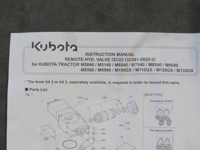 Hydraulische ventiel - Kubota - 3C081-90251